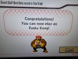 How do you unlock funky kong mario kart wii? Thank You Guys You Helped Me Get Funky Kong Thank You Guys R Mariokartwii