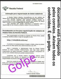 Ele é utilizado pela receita federal para garantir a tributação sobre operações financeiras. Alerta Cuidado Para Nao Cair No Golpe Da Falsa Notificacao Da Receita Federal Jornal O Impacto