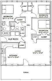 28x36 House 3 Bedroom 2 Bath 1 008 Sq Ft Pdf Floor Plan Model 1d 29 99 Picclic Small House Floor Plans Bedroom Floor Plans Bedroom House Plans