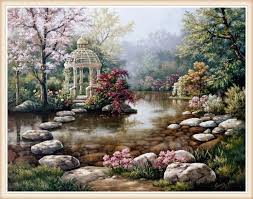 Menara pandang yang menjadi titik fokus dalam landskap taman rekreasi ini. Baru 30 Lukisan Pemandangan Taman Rekreasi Arti Gambar