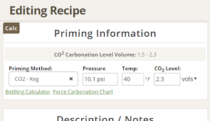 Pressurised Fermentation Carbonation Or Priming Calculator