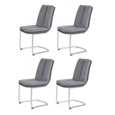 On adore la chaise design gris anthracite istanbul pour son tissu décliné en coloris ultra tendance et moderne. Lot De 4 Chaises Tissu Gris Anthracite Dolce