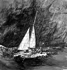 Il s'agit d'une impression en noir et blanc de qualité archivistique. Fuite En Mer Du Nord Dessin Par Kiddo Artmajeur
