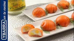 Bombones de salmón y piña - Aperitivos fáciles - YouTube