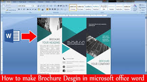 How to make a pamphlet! How To Make Brochure Design In Microsoft Office Word Ms Word Make Awesome Brochure Design Youtube