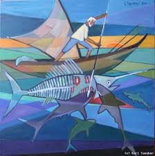 Doch nachdem santiago vierundachtzig tage erfolglos auf fang gewartet hat, beißt ein großer fisch an und zieht ihn hinaus. Der Alte Mann Und Das Meer Von Karl Taeuber At Artists24 Net Kunstler Kunst Und Kunstwerke