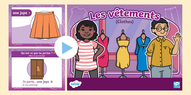 French Clothes Vocabulary PowerPoint