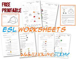 free printable esl worksheets for beginners