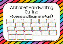 Queensland Cursive Handwriting Cards Worksheets Teaching