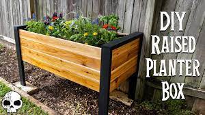 Nested within sculptural iron frame, galvanized steel boxes remove for easy planting. How To Make A Diy Raised Planter Box Youtube