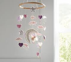 Heart And Star Ceiling Mobile Baby Room Decor Nursery Room Decor Kids Bedroom Decor