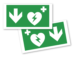 I en akut nødsituation er det. Defibrillator Pictogram