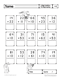 Name date 2 digit subtraction with regrouping sheet 2 remember to subtract the ones first and then the tens. Two Digit Addition No Regrouping 2 Primarylearning Org First Grade Math Worksheets Math Pages Math Addition