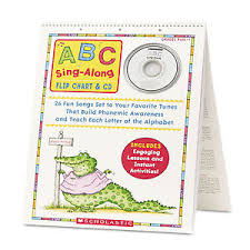 details about scholastic abc singalong flip chart 26 pages cd sc978439