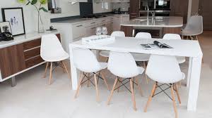 fern white gloss extending dining table