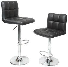 Black And White Bar Stools Set Of 2 Roundhill Furniture Swivel Black Bonded Leather Adjustable Hydraulic Bar Stool Set Of 2 Adjustable Bar Stools Home Bar Furniture Bar Stools