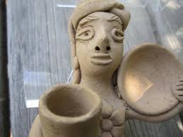 Vintage Mexican Folk Art, Bertha Blanco Nunez, Clay Figurine.