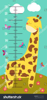 Kids Height Chart Meter Wall 70 Stock Vector Royalty Free