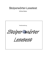 Lesetest klasse 4 pdf / deutsch: Stolperworter Lesetest