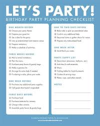 Birthday Party Planning Checklist Printable Pin On Party