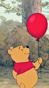 Winnie The Pooh With A Red Balloon Cartoonworld Iphone Wallpaper Disney Sfondi Iphone Sfondi Carini