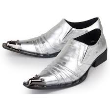Modern Shoes For Menextremely Pointy Dress Shoes For Men Men Metallic Silver Polka Dot Pointy Modern Vint Dress Shoes Men Rockabilly Shoes Best Shoes For Men