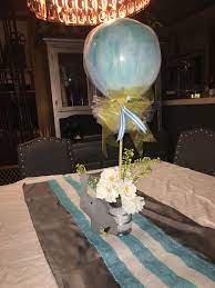 Elephant Baby Shower Centerpiece With Silk Flowers Elephant Baby Shower Centerpieces Boy Baby Shower Centerpieces Baby Shower Flowers