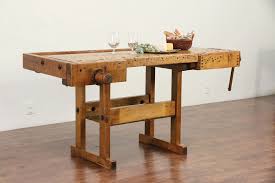 carpenter salvage antique workbench
