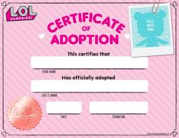 1.fill out questionnaire as completely and honestly as possible. 40 Real Fake Adoption Certificate Templates Printabletemplates