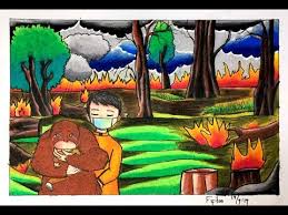 Sudah bagus, beragam, dan tinggal cetak. Cara Gradasi Warna Ep 161 Tema Kebakaran Hutan Di Sumatra Dan Kalimantan Youtube