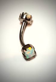 Internal Threading Prong Top Opal Vch Navel Belly Button Christina Vertical Clitoral Hood Piercing Curve Clitoral Piercing Body Jewelry Clitoral Hood Piercing