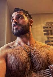 Shirtless Male Hairy Mature Bearded Shower Hunk Beefcake Man PHOTO 4X6  B1923 | eBay