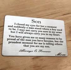  I Closed My Eyes For But A Moment Wallet Card For Son Letters To My Son Getting Married Quotes In This Moment