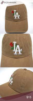 Los Angeles Dodgers Rose La Dad Hat Slouch Cap Dad Hats Embroidered Cap Embroidered Caps