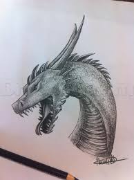 How To Draw A Dragon Step By Step Dragons Draw A Dragon Fantasy Free Online Drawing Tutorial Added By Thelaststa 3d Drawings Dragon Head Drawing Drawings