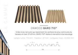 Facile à installer et à entretenir, il a les mêmes propriétés d'isolation thermique que le bois. Onwood Bardage Acier Imitation Bois Avec Revetement A Impression Selective Batiproduits