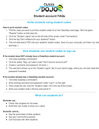 Class Dojo Student Accounts Guide