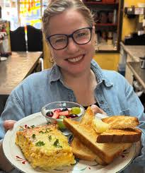 Fall brunch is here! Maple Bacon and three cheeses stuffed into a glorious  egg bake! End the festive weekend with the ultimate comfort. Comes with a  side of toast and fresh fruit.