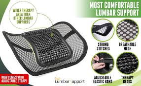 Go Lumbar Support Mesh Back Cushion For Car Seat Desk Office Chair Recommended By Chiropractor Dr Jose Guevara For Posture Support Lumbar Support Supportive