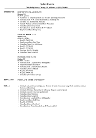 Instock Associate Resume Samples Velvet Jobs