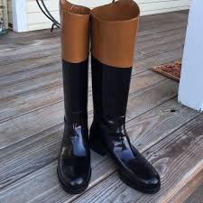 Michael Kors Black And Brown Boots Sold Nwot Mk Blanche Runway Leather Boots Boots Leather Boot Brands Leather Boots