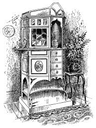 Black And White Furniture Clipart Victorian Furniture Illustration Black And White Graphics Vintage Furniture Clipart Chippendale Cabin Victorian Furniture Clip Art Vintage Vintage Furniture