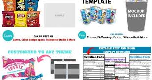 Save Blank Template Bundle Chip Bag Template Rice Krispies Treats Template Blank Capri Sun Labels In 2020 Label Templates Chip Bags Custom Party Favors