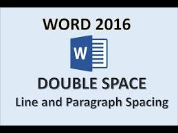 word 2016 double space how to put double line spacing on