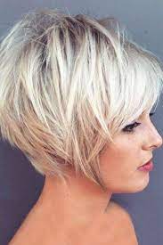 Choppy Layered Blonde Angled Short Hair Styles For Round Faces Short Hair With Layers Short Hair Styles