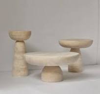 Juego de Mesas de Centro de Lujo de Travertino y Mármol de Piedra Natural  Personalizado OEM ODM para Decoración del Vestíbulo de Hotel y Sala de Estar