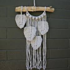 I finished this wall hanging in a few hours. Feather Wall Hanging Macrame Diy Kit Knot Modern