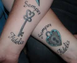 Love heart lock key tattoo. 24 Cute Heart Key Tattoos