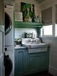 California Beach Cottage Style Romantic Ocean Cottage Moss Beach Laundry In Bathroom Small Laundry Rooms Laundry Room Inspiration