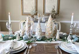Enhance your everyday place settings with the newest arrival in fine european glassware. Soft And Wintery Christmas Table With Touches Of French Blue